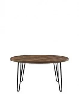 Owen Round Coffee Table - Walnut Effect