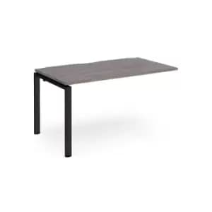 Adapt add on unit single 1400mm x 800mm - Black frame and grey oak top