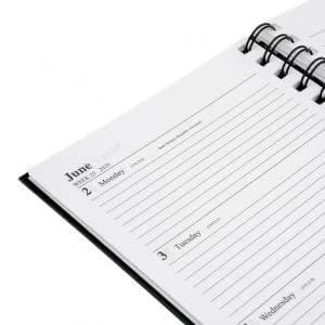 Office 2020 Diary Week to View Wirobound Vinyl Coated Board A5