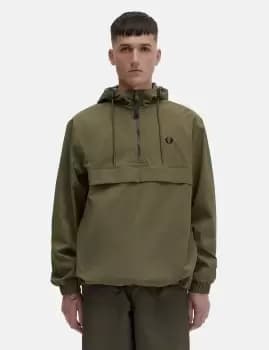 Fred Perry Half Zip Jacket (Seersucker) - Uniform Green