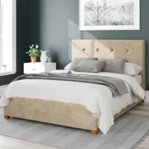 Aspire Presley Ottoman Bed, Kimyo Linen Beige Small Double