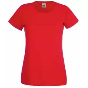 Fruit Of The Loom Ladies/Womens Lady-Fit Valueweight Short Sleeve T-Shirt (Pack Of 5) (L) (Red)