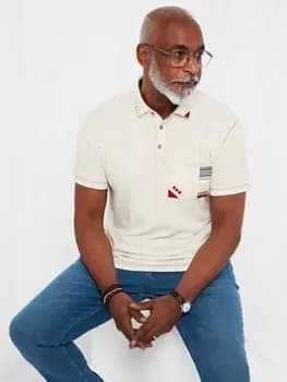 Joe Browns Full Of Character Polo Top - Natural, Size 2XL, Men