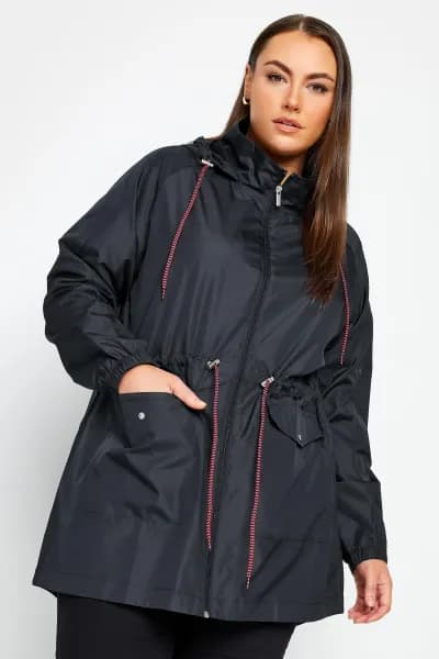 Yours Lightweight Parka Navy, Blue, Size 34-36, Women
