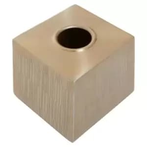Interiors By Ph Champagne Finish Tissue Box