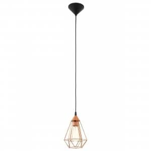EGLO ES/E27 Tarbes Copper Coloured Pendant Light 60W - 94193