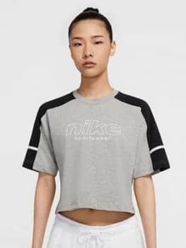 Nike NSW Archive RMX T-Shirt - Dark Grey Heather, Size XS, Women