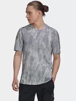 adidas Workout Spray Dye T-Shirt, Green, Size L, Men