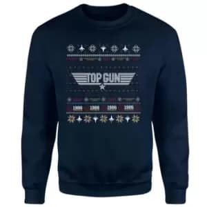 Top Gun Festive Flight Christmas Jumper - Navy - L