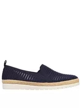 Skechers Flexpadrille 3.0-pastel Sky Slip On - Navy, Blue, Size 4, Women