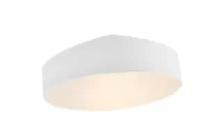 Mini Flush Ceiling Light 60cm Round, 8 x E27 (Max 20W), White, IP44