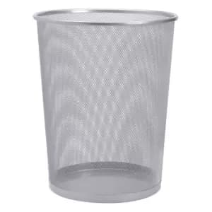 Wire Mesh Waste Bin 18L Silver
