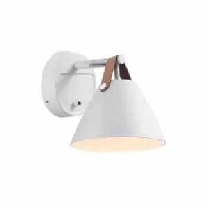 Strap 15cm Dome Wall Lamp White, GU10