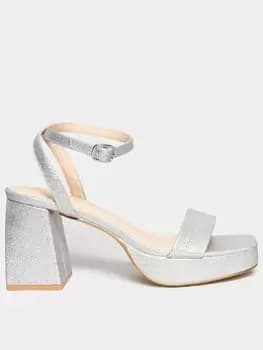 Long Tall Sally Platform Heel - Silver, Size 11, Women