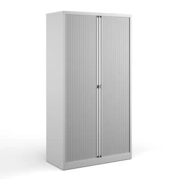 Bisley systems storage high tambour cupboard 1970mm high - white
