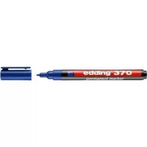 Edding 370 Permanent Marker Bullet Tip 1mm Line Blue (Pack 10)