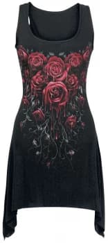 Blood Rose Womens Medium Goth Bottom Camisole Dress - Black