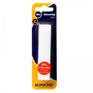 Korbond Hem Web Clip Strip - 10m + 50 percent Extra Free