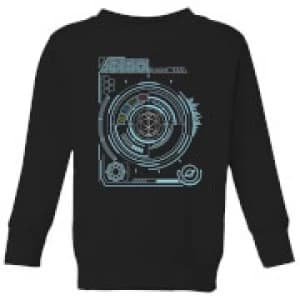 Crystal Maze Futuristic Crystal Kids Sweatshirt - Black - 11-12 Years
