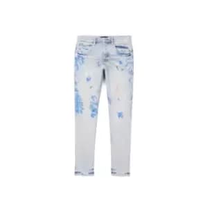 PURPLE BRAND Mid Rise Slim Leg Jeans - White