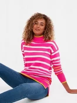 Joe Browns Statement Stripe Jumper -pink, Pink, Size 12, Women