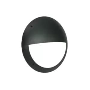Saxby Lighting - Saxby Seran - 1 Light Outdoor Wall Light Matt Black Textured, Opal IP65, E27
