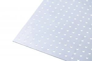 Wickes Metal Sheet Perforated Round Hole 4.5mm Galvanised Steel 250 x 500mm