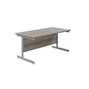 Jemini Rectangular Desk 1800x800mm Grey OakSilver KF846031 KF846031