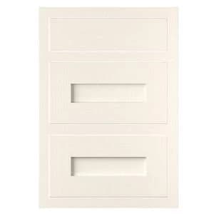 Cooke Lewis Carisbrooke Ivory Framed Drawer front W500mm Set of 3