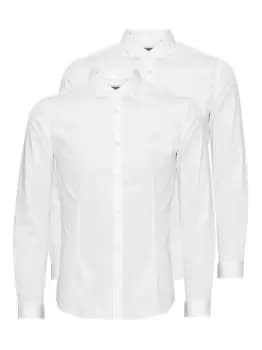 JACK & JONES 2-pack Satin Super Slim Fit Shirt Men White