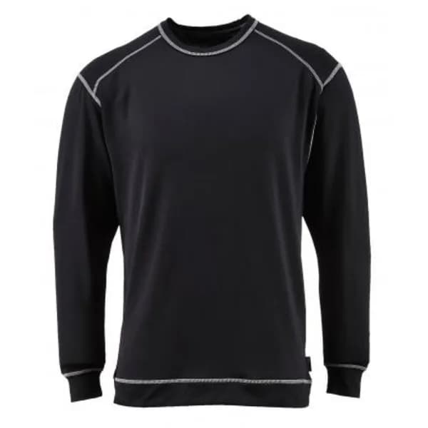 Portwest Base Pro Mens Antibacterial Long Sleeve Base Layer Top B153BKRXXL Colour: Black