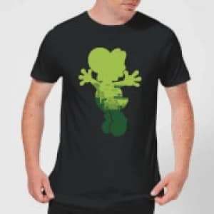 Nintendo Super Mario Yoshi Silhouette Mens T-Shirt - Black - M