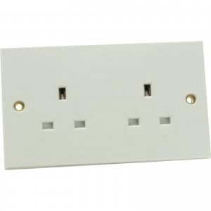 Smj 2 Gang 13Amp Unswitched Socket 240v