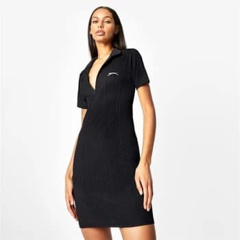 Slazenger x Sophia & Cinzia Polo Bodycon Mini Dress - Black