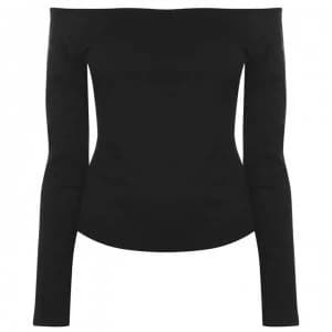 NA-KD Off Shoulder Top - Black