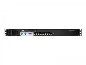 8 port CAT5 1U Hideaway 17" LCD KVM Switch Daisy Chain Dual Rail