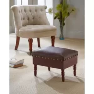 Greenhurst Faux Leather Storage Foot Stool