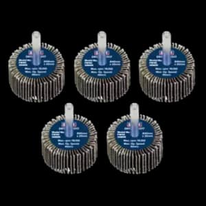 Sealey Flap Wheel 40 x 20mm 6mm Shaft Assorted Grit - Pack of 5 - FW4020ASS