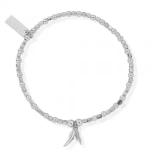 ChloBo Mini Cube Double Feather Bracelet SBCFB584