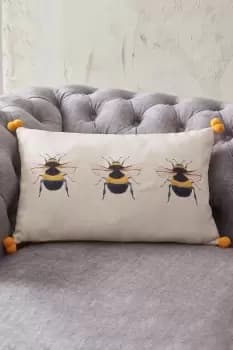 Honeybee Pom-Pom Cushion