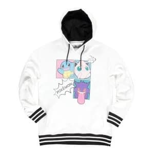 Pokemon - Characters Group PopArt Female Large Hoodie - White/Black