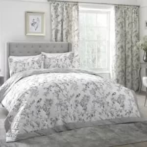 Dreams & Drapes Nora Blossom Woodland Print Quilted Bedspread, Green, 200 x 230 Cm