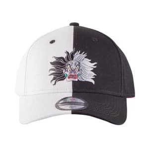Disney - Cruella De Vil Face Adjustable Cap - White/Black
