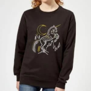 Harry Potter Unicorn Womens Sweatshirt - Black