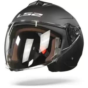 LS2 OF573 Twister II Single Mono Matt Black Jet Helmet 2XL