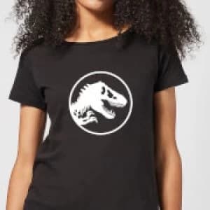 Jurassic Park Circle Logo Womens T-Shirt - Black