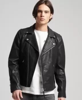 Superdry Leather Moto Biker Jacket