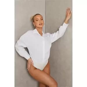 I Saw It First White Long Sleeve Shirt Bodysuit - White