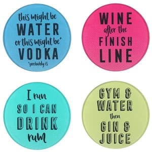 Slogan Glass Coasters