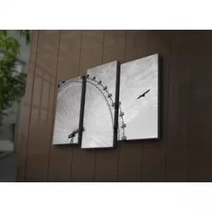 3PAT?ACT-5 Multicolor Decorative LED Lighted Canvas Painting (3 Pieces)